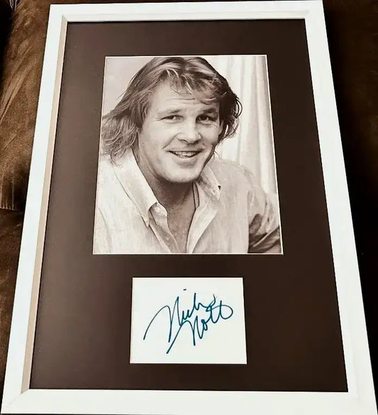 Nick Nolte autograph framed vintage 8x10 B&W photo JSA - AutographsForSale.com