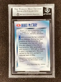 Nikki McCray signed US team 1995 SI for Kids Rookie Card BAS - AutographsForSale.com