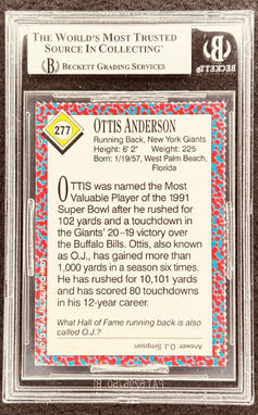 OJ Anderson signed NY Giants 1991 SI for Kids card BAS slab - AutographsForSale.com