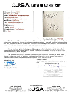 JSA letter of authenticity for Barack Obama and Bruce Springsteen signed book with visible signatures