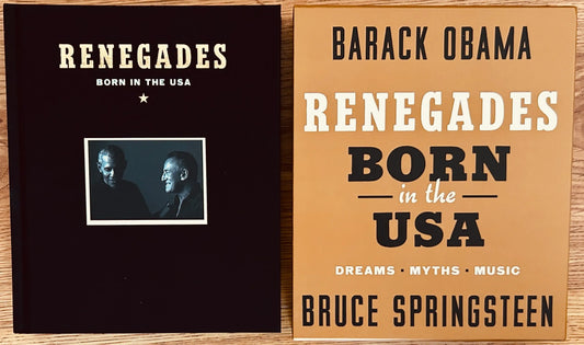 Barack Obama Bruce Springsteen Renegades signed edition book AUTOGRAPHS REMOVED - AutographsForSale.com