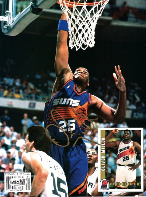 Oliver Miller signed Phoenix Suns Beckett basketball photo JSA - AutographsForSale.com