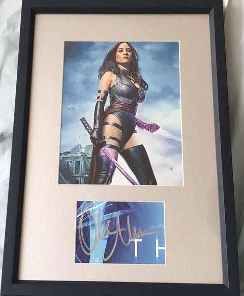 Olivia Munn autograph framed Psylocke X-Men Apocalypse 8x10 movie photo JSA - AutographsForSale.com