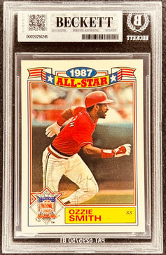 1987 All-Star Ozzie Smith baseball card, Beckett authenticated, MLB memorabilia