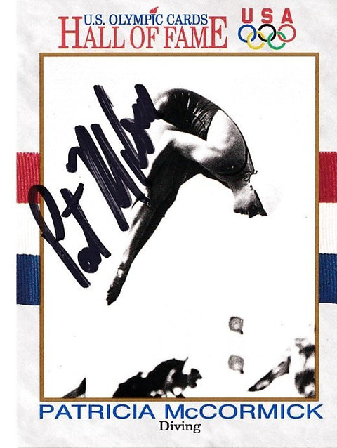 Patricia McCormick autographed 1991 USA Olympic Hall of Fame diving card - AutographsForSale.com