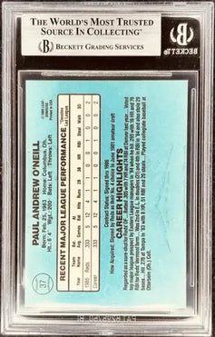 Paul O'Neill autographed Cincinnati Reds 1986 Donruss Rookie Card BAS - AutographsForSale.com