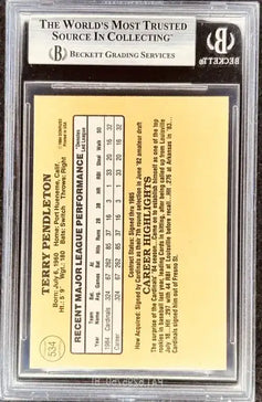 Terry Pendleton signed St Louis Cardinals 1985 Donruss Rookie Card BAS - AutographsForSale.com