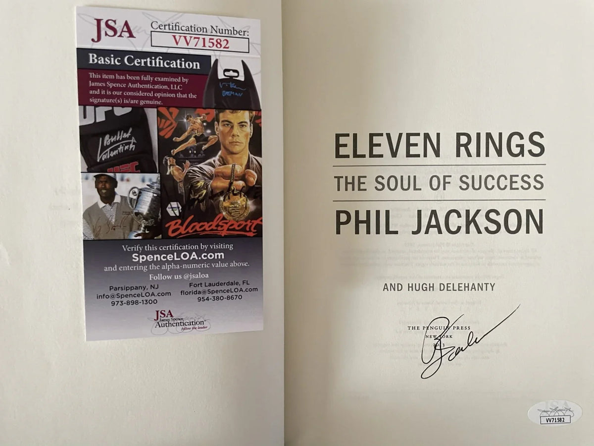 Phil Jackson autographed Eleven Rings book JSA Bulls Lakers - AutographsForSale.com