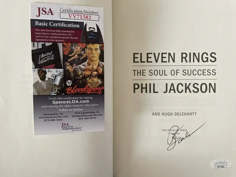 Phil Jackson autographed Eleven Rings book JSA Bulls Lakers - AutographsForSale.com