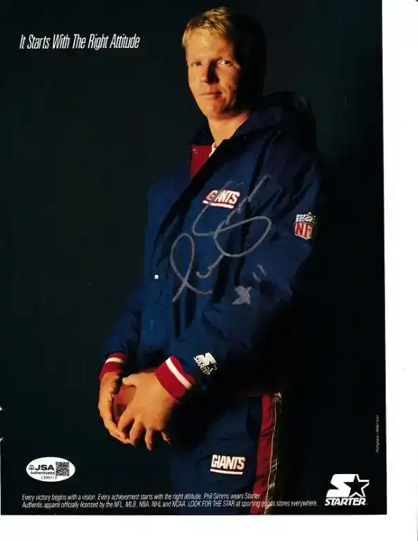PhilSimmsStarterJSA - AutographsForSale.com