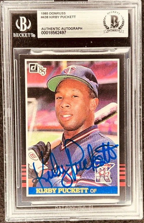 Kirby Puckett autographed Twins 1985 Donruss Rookie Card BAS slabbed - AutographsForSale.com