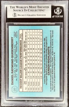 Dan Quisenberry signed Kansas City Royals 1986 Donruss card BAS - AutographsForSale.com