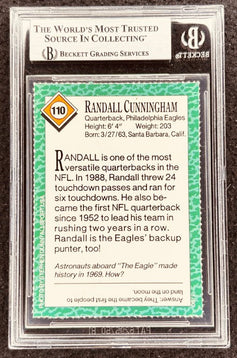 Randall Cunningham signed Eagles 1990 SI for Kids card BAS slab - AutographsForSale.com