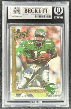 Randall Cunningham signed Eagles 1991 Action Packed prototype card BAS slab - AutographsForSale.com