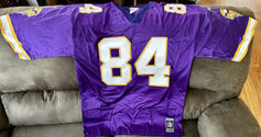 Randy Moss Minnesota Vikings Reebok purple jersey - AutographsForSale.com
