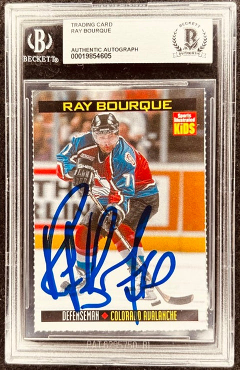 Ray Bourque signed Avalanche 2000 SI for Kids card BAS