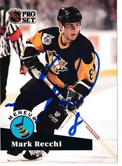 Mark Recchi signed Pittsburgh Penguins 1991-92 Pro Set card - AutographsForSale.com
