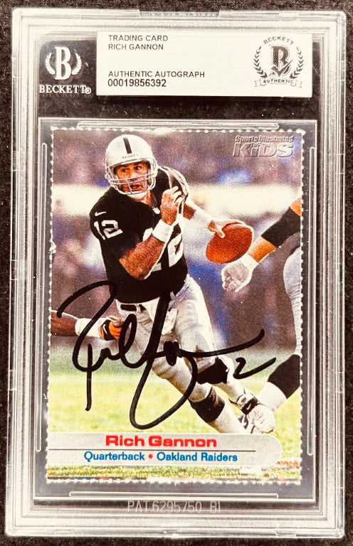 Rich Gannon signed Raiders 2003 SI for Kids card BAS slab - AutographsForSale.com