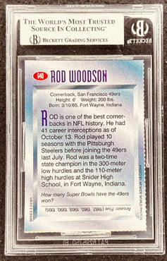 Rod Woodson signed 49ers 1997 SI for Kids card BAS slab - AutographsForSale.com