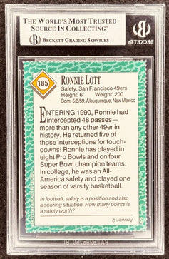 Ronnie Lott signed 49ers 1990 SI for Kids card BAS slab - AutographsForSale.com