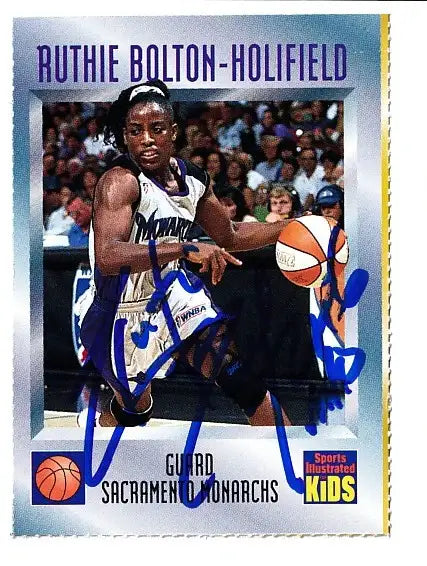 Ruthie Bolton signed WNBA 1997 Sports Illustrated for Kids Rookie Card - AutographsForSale.com