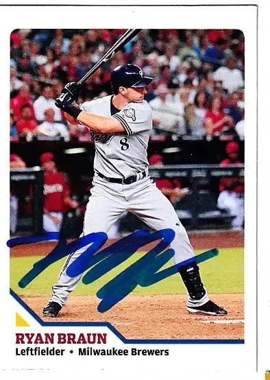 Ryan Braun autographed SI for Kids card - outfielder for the Milwaukee Brewers, signed in blue Sharpie