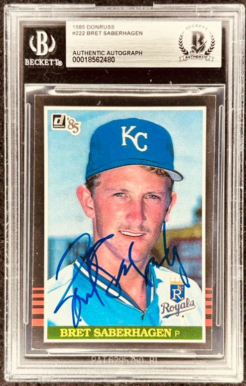 Bret Saberhagen autographed KC Royals 1985 Donruss Rookie Card BAS - AutographsForSale.com