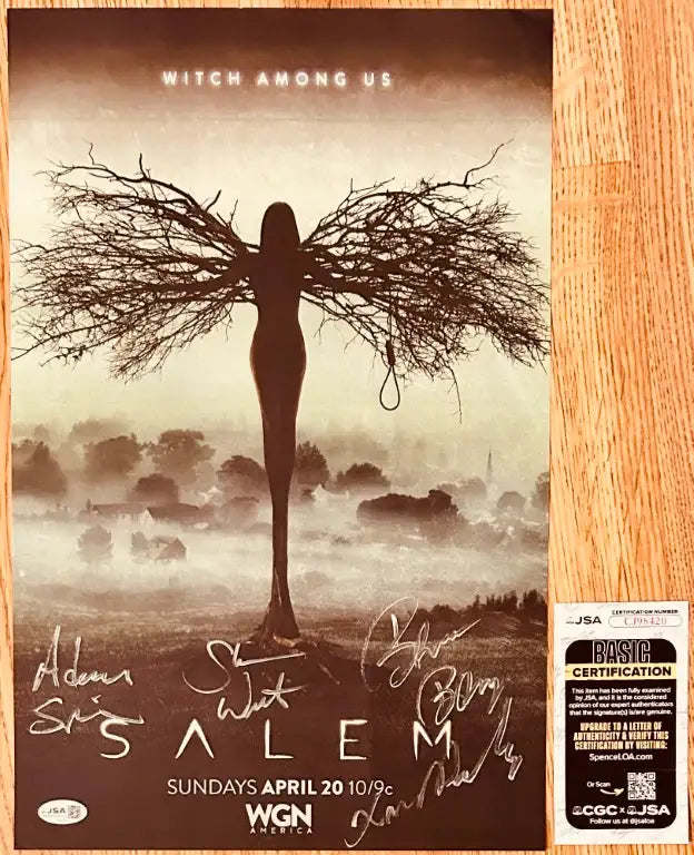 Salem signed 2014 Wondercon poster Shane West Xander Berkeley JSA - AutographsForSale.com