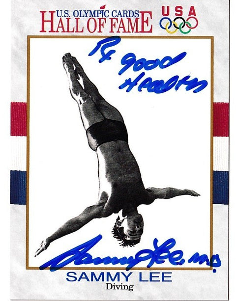 Sammy Lee autographed 1991 USA Olympic Hall of Fame diving card - AutographsForSale.com