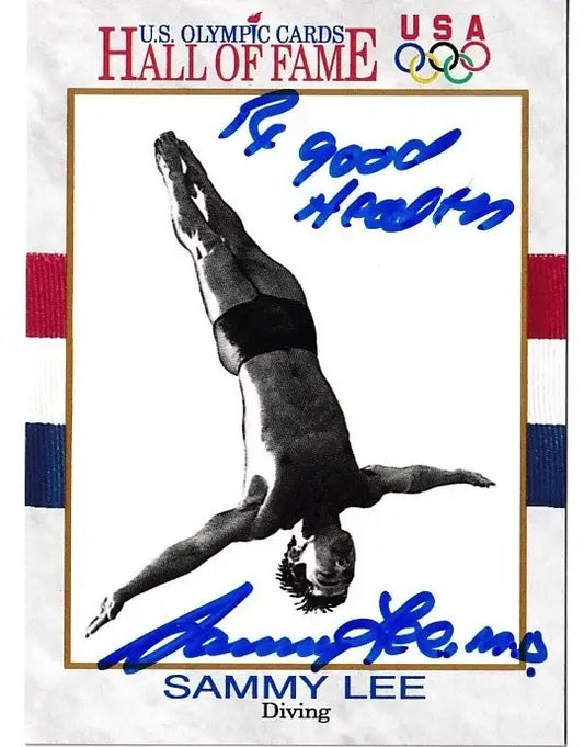 Sammy Lee autographed 1991 USA Olympic Hall of Fame diving card - AutographsForSale.com