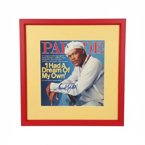 Samuel L. Jackson signed 2005 Parade cover framed JSA Avengers - AutographsForSale.com