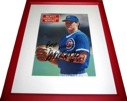 Ryne Sandberg signed Cubs 1990 Beckett Baseball cover framed JSA - AutographsForSale.com