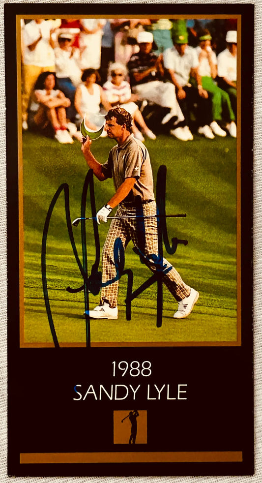 SandyLyleMastersCard - AutographsForSale.com