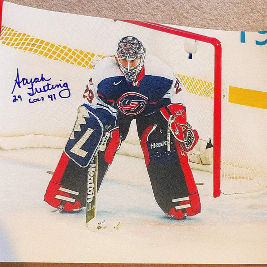 Sarah Tueting signed 1998 US hockey team 16x20 poster or photo w/ Gold 98 - AutographsForSale.com