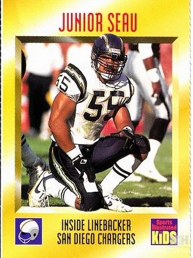 Junior Seau San Diego Chargers 1995 SI for Kids card - AutographsForSale.com