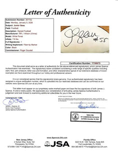 Junior Seau autographed Wilson NFL white panel football JSA Chargers - AutographsForSale.com