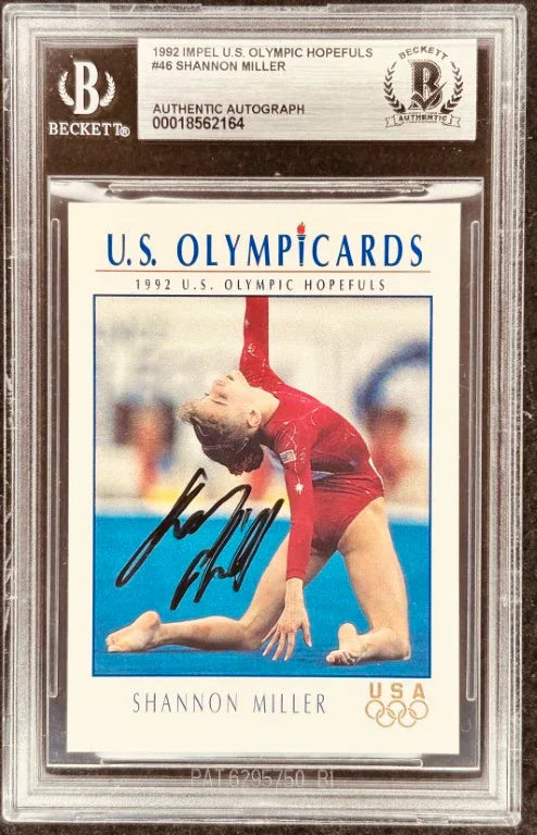 Shannon Miller signed 1992 US Olympic Hopefuls card BAS slabbed - AutographsForSale.com