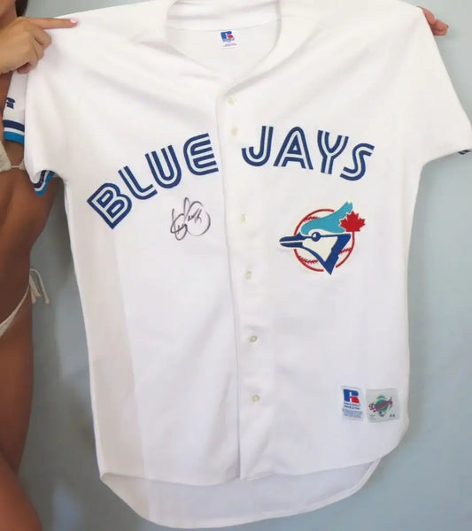 Shawn Green signed Blue Jays 1993 Russell rookie jersey JSA - AutographsForSale.com