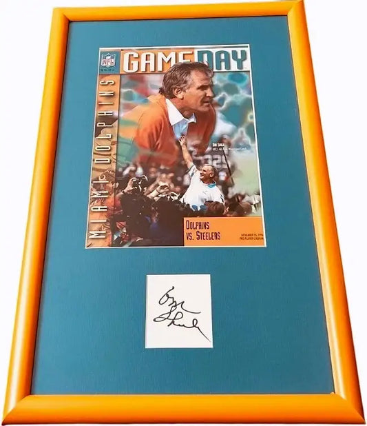 Don Shula autograph framed w/ Dolphins 1994 program cover JSA - AutographsForSale.com