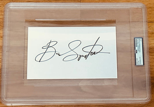 Bruce Springsteen authentic signed cut autograph in protective case, PSA authenticated memorabilia