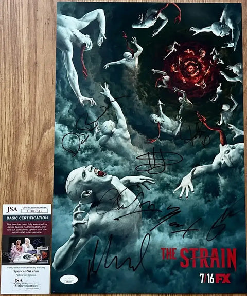 Strain cast signed 2017 SDCC poster David Bradley Kevin Durand Richard Sammel Corey Stoll JSA - AutographsForSale.com