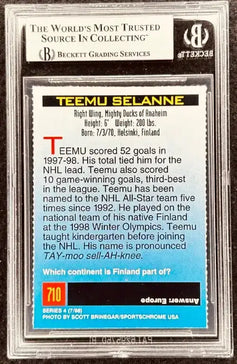 Teemu Selanne signed Anaheim Ducks 1998 SI for Kids card BAS slab - AutographsForSale.com