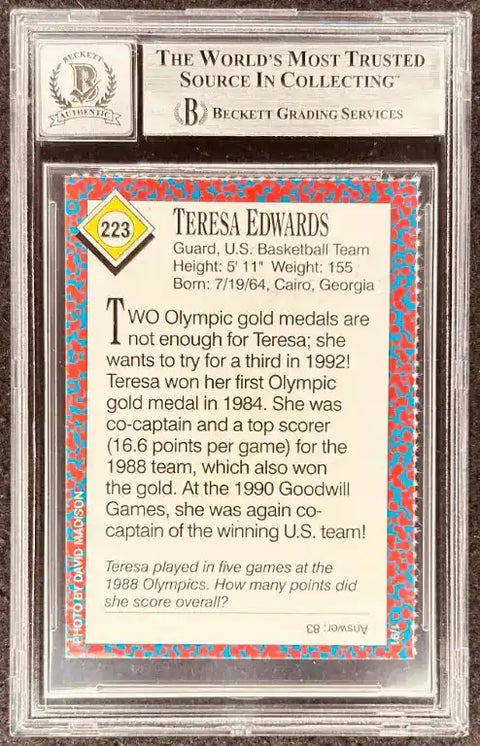 TeresaEdwards1991SIK_2 - AutographsForSale.com