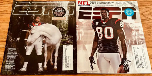 Arian Foster & Andre Johnson Houston Texans ESPN Magazines - AutographsForSale.com
