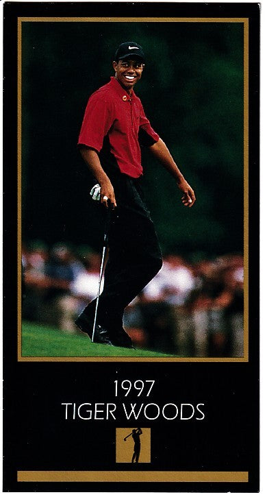 1997 Tiger Woods golf card, signed memorabilia, authentic autograph collectible