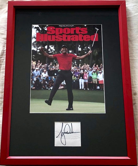 Tiger Woods autograph framed w/ 2019 Masters Sports Illustrated cover JSA - AutographsForSale.com