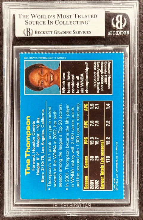 Tina Thompson signed Houston Comets 2003 SI for Kids card BAS - AutographsForSale.com