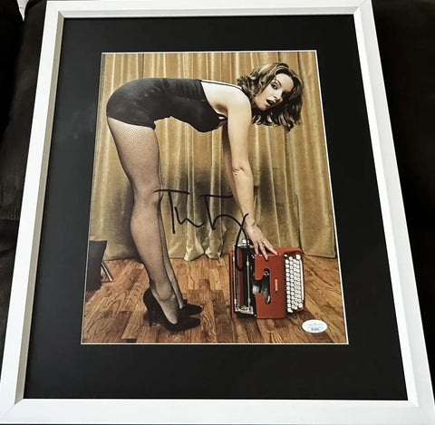 Tina Fey autographed sexy 11x14 photo custom framed JSA - AutographsForSale.com
