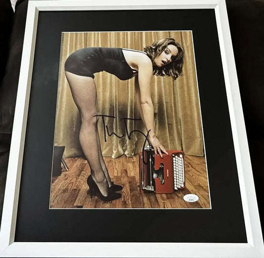 Tina Fey autographed sexy 11x14 photo custom framed JSA - AutographsForSale.com