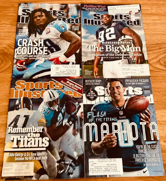 4 Tennessee Titans SI magazines Eddie George Chris Johnson - AutographsForSale.com